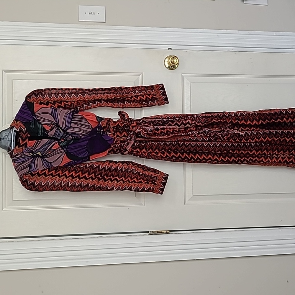 Small floral and chevron jumpsuit